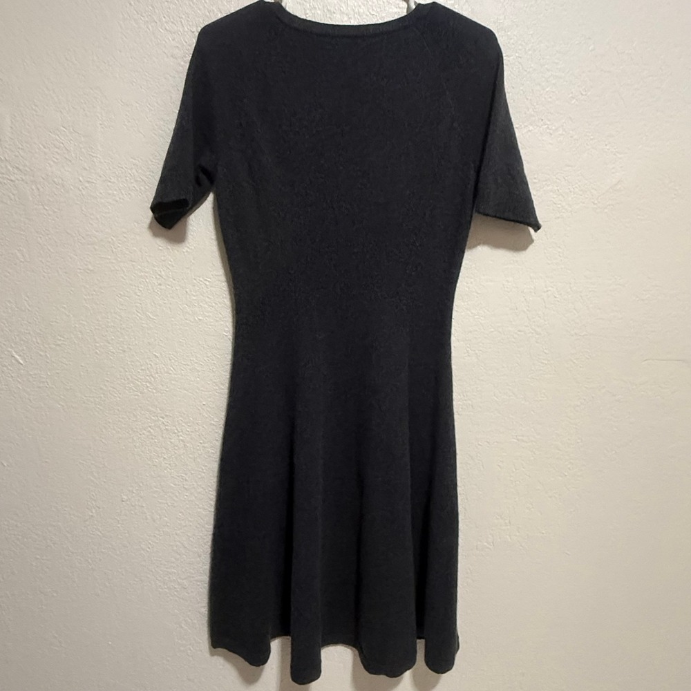 Antonio Melani 100% Cashmere Sweater Dress Gray Short Sleeve Fit Flare Small - Picture 8 of 12